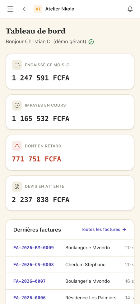Application Ndemi sur mobile